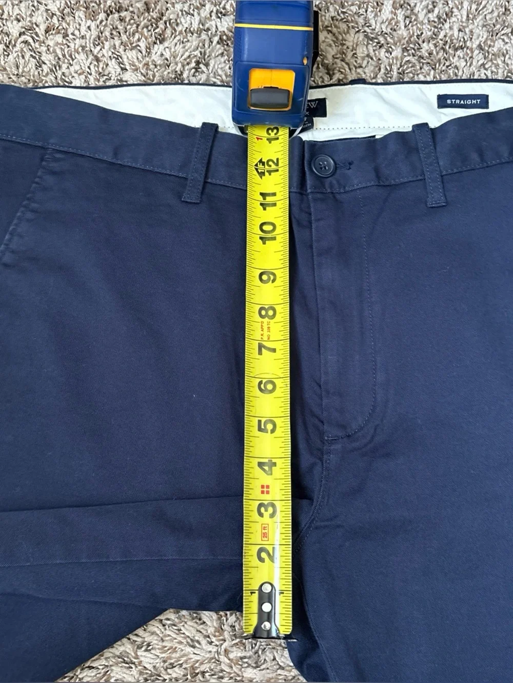 J. Crew Flex Men's Straight Fit Chino Pants, Navy Blue 36x32, NWT